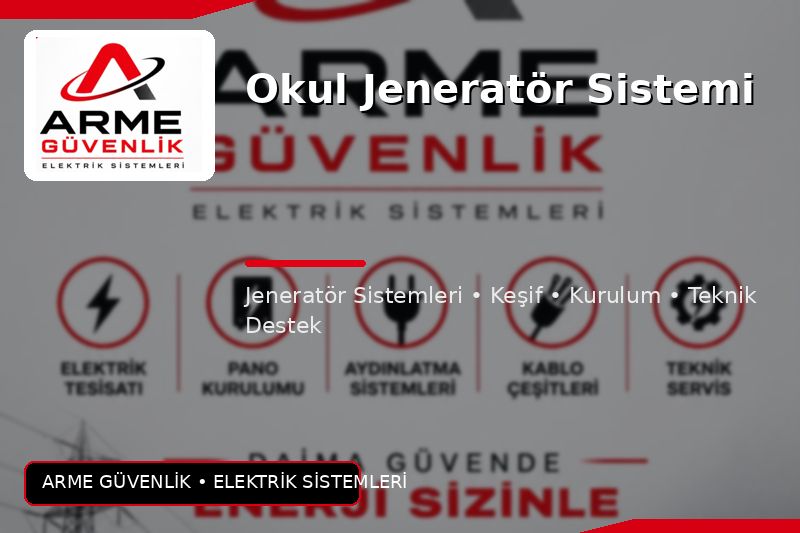 Okul Jeneratör Sistemi