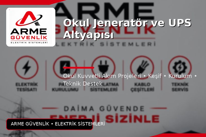 Okul Jeneratör ve UPS Altyapısı
