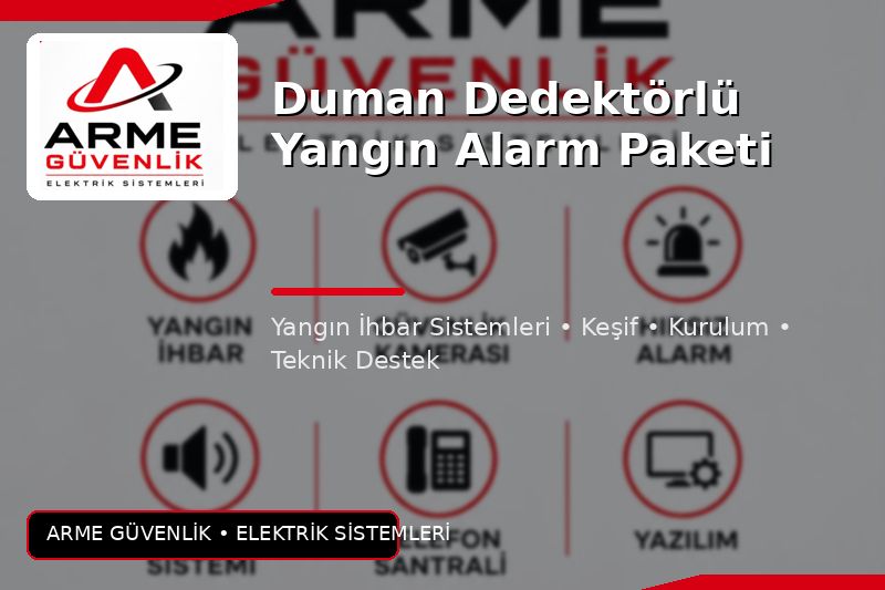 Duman Dedektörlü Yangın Alarm Paketi